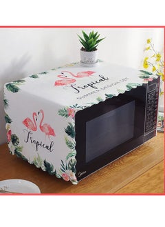 Buy Microwave Oven wolpin Dust Proof Cover Modern Design Kitchen 100 x 35 cm Flamingo in UAE