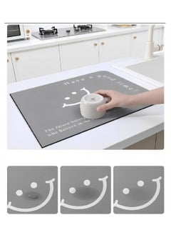 Buy Super absorbent soft non-slip quick Dish Drying Mat for Kitchen Countertops(40x60cm) in Saudi Arabia