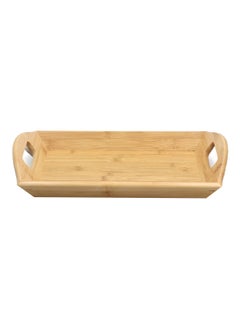 Buy High Quality Rectangular Shaped Bamboo Serving Tray Brown 7 x 25.8 x 40.8 cm G19-BX044S in Saudi Arabia