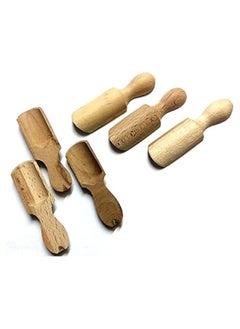 Buy 6 Mini Wood Spoons Honey Spices Sugar in Egypt