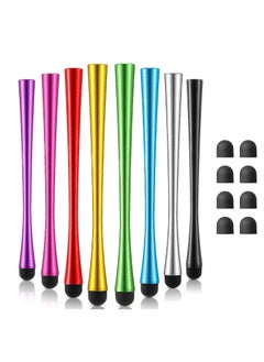 اشتري Stylus Pens for Touch Screens, Capacitive Stylus Pens for Touch Screen, with 8 Pack 8 mm Rubber Tips Stylus Pens, for Apple, Android Smartphone and Tablets (8 Colors) في السعودية