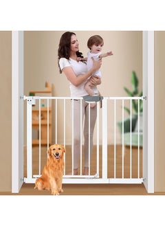 اشتري Auto Close Safety Baby Gate With 30 CM Extension Kit Maximum, Suitable For 114 CM (Safety Railing + 30CM Extension Kit) في الامارات