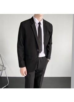 اشتري Mens Fashion Slim Fit Suit Set Black في السعودية