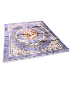 Buy Excellent velvet carpets and rugs, padded and soft to the touch, with beautiful 3D patterns a ground seating mat for trips, camping, hiking, and wilderness, a luxurious rug, size 230X160 cm in Saudi Arabia