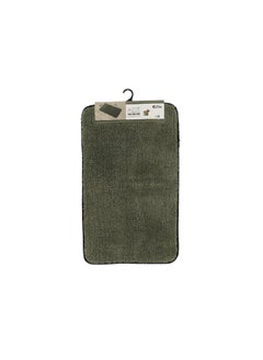 اشتري Comfortable and Soft Microfiber Bathroom Mat Khaki Green 45 x 75 cm AA7746143 في السعودية