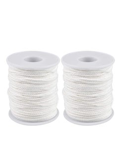 اشتري Candle Wick, 24 Ply Braided Cotton Candle Wicks for Candle Making Kit Wick String Line Universal Wick Spool Natural Material Handmade Candle Supplies for Candle Making DIY 2 Rolls في السعودية