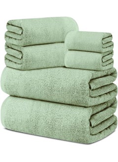 اشتري Premium Bath Towels Set Pack of 6  Soft Cotton Face, Bath and Hand Towels, 600 GSM  Soft Feel, Highly Absorbent Durable Towels, Perfect for Daily Use  Lightweight Spa Towel في الامارات