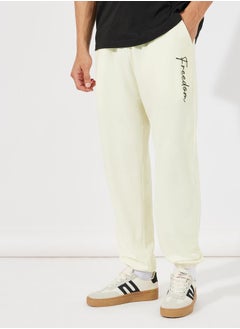 Buy Text Print Oversized Joggers in Saudi Arabia