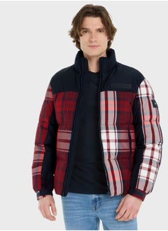 Buy Checked Puffer Jacket in Saudi Arabia