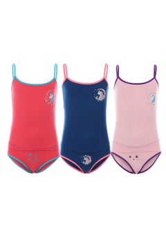 Buy Bundle Of Three Sleeveless Top & Pant - For Girls in Egypt