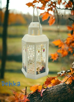 Buy White Ramadan lantern light, size 23*13*13 in Saudi Arabia