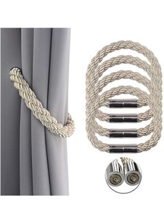 Buy Strong Magnetic Curtain Tiebacks Decorative Rope Holdbacks Convenient Ties Backs for Thin or Thick Window Draperies No Tools Required, Decorative Curtain Holdbacks in UAE