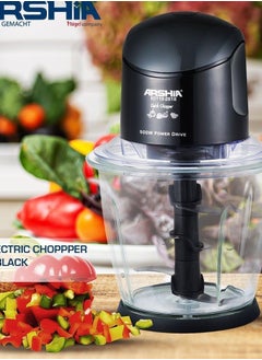 Buy Arshia electric chopper, 6 blades, 1.5 liters, 500 watts, black color 2618 in Egypt