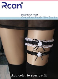 Buy 2 Pack Lace Garter Bows Wedding Bridal Garter Fashion Leg Accessories Leg Rings for Girls and Women in Saudi Arabia