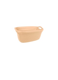 Buy Oval Laundry Basket Palm Beige Crescent and Silver Star 6221999368538 in Egypt