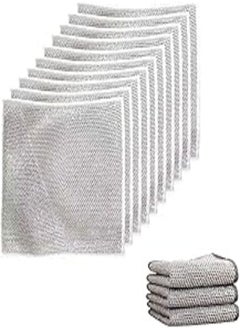 اشتري BAIYSFFG Multipurpose Wire Dishwashing Rags for Wet and Dry,Reusable Kitchen Cleaning Wire Dish Towels Dish Cloths,Lint Free Duster Cloth,Multifunctional Non-Scratch Wire Dishcloth for Kitchen (20PCS) في مصر