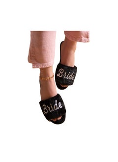 Buy black fur slipper 36/37 in Egypt