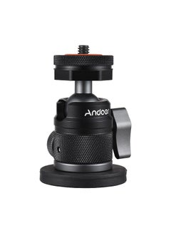 Buy Andoer Mini Dual Use Ball Head Ballhead Adapter 1/4 Inch Screw & Cold Shoe Connection 360°Rotatable Aluminum Alloy with Small Magnetic Base 200g Load Capacity for Sports Cameras in Saudi Arabia