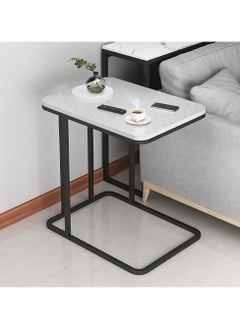 Buy Modern Minimalist Sofa Side Table, Home Living Room Small Coffee Table, Multifunctional Small Square Table in UAE