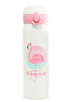 Buy BrainGiggles Flamingo Steel Flask Insulated Thermos Stainless Steel Leakproof Cute Vacuum Flask for Kids 500ML in UAE