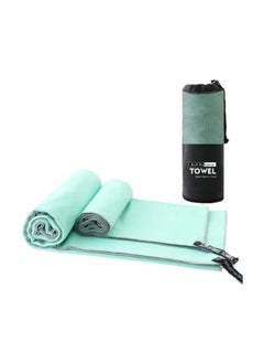 Buy SpireHues Microfiber Travel Gym Yoga Towels Fast Drying Compact Beach Towel Light Weight Camping Towels Large Bath Sheet, 2 Packs (40 * 80cm+76 * 152cm), Green in Saudi Arabia