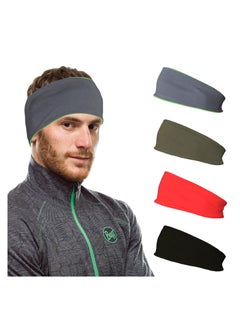 Buy Cotton Workout Hairband Headband Sweatband with Keychain Moisture Absorbing Stretchy Sports Elastic Helmet Liner for Cycling Running Cross-Fit Training Yoga Basketball Unisex in UAE