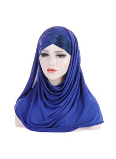 Buy Shiny Silk Cross Scarf Hat in UAE