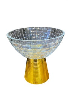Buy Glass serving bowl of nuts and dried fruits with a base in Saudi Arabia