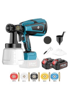 Buy Electroplating Spray gun, portable and cordless with two lithium batteries, 5 Copper nozzles, 1000ml bottle, 3 Spray Modes for Wall, Fence, Metal, Floor, DIY in Saudi Arabia