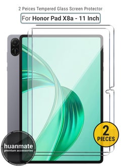 Buy 2 Pieces Honor Pad X8a Tempered Glass Screen Protector – High Transparency, Delicate Touch, Anti-Explosion, Smooth Arc Edges, Easy Installation, Screen Protector for Honor Pad X8a in Saudi Arabia