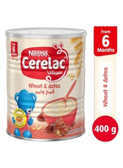 Buy Cerelac Infant Cereal Wheat & Dates, Tin Pack, 400G in UAE
