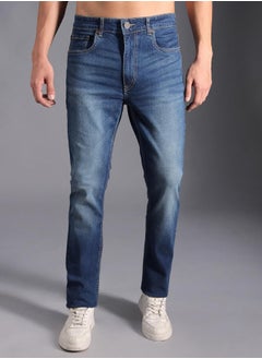 اشتري Men’s Straight Tapered Indigo  Jeans – Modern and Easy في الامارات