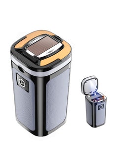 اشتري Car Ashtray with Lid Smell Proof, Smokeless Ashtrays, Portable Cigarette Ashtrays, Car Ashtray with Solar and USB Dual Charging Lighter, Car Accessories Ashtrays for Travel, RV, Outdoor, Home في السعودية