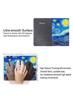 Buy Mouse Pad Oil Painting Mouse Pad with Van Gogh Starry Sky Design Premium Textured Mousepad Square Waterproof Mouse Mat Non Slip Rubber Base for Office Laptop in UAE