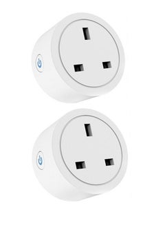 Buy 2PCS 16A WiFi Smart Plug with Remote and Voice Control with Electricity Statistics Timer Function in Saudi Arabia