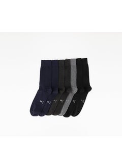 Buy Men 7 Pairs Of Socks, Black and Navy and Gray in UAE