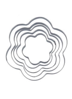 Buy Cookie Cutter 5pcs Stainless Steel Flower Shaped DC2484 in UAE