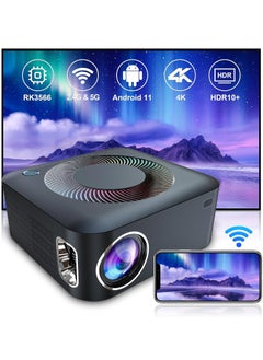 Buy 5G WiFi Projector with Bluetooth 5.1, HD Movie Projector, 1080P Supported Mini Projector, Portable Outdoor Projector, Compatible with TV Stick, Phone, Computer, HDMI, USB, AV, TF in Saudi Arabia