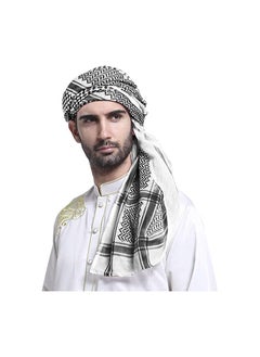 اشتري Men Arab Shemagh Headscarf Muslim Dubai Casual Headwear Scarf Neck Wrap Head Cover Turban Cap في الامارات