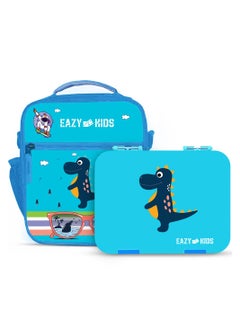 Buy Bento Boxes With Insulated Lunch Bag Combo- Dino Blue in Saudi Arabia