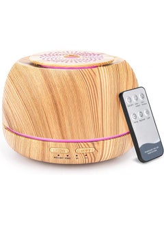 اشتري 300ml Essential Oil Diffuser, Aroma Diffuser Includes Remote Control,USB-C Power Cable.Aromatherapy Scent Air Humidifier with Waterless Auto-Off,7-Color LED for Room，office في السعودية