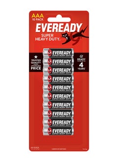 اشتري Eveready Super Heavy Duty Batteries AAA 10 Pack في الامارات