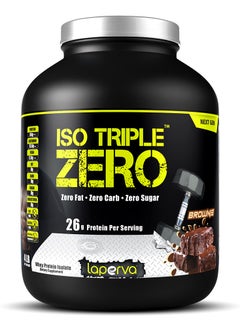 Buy Laperva Iso Triple Zero Next Generation, Supports Muscle Growth and Recovery, Rapidly Absorbed, 0 sugar & 0 carb & 0 fat, Brownie Flavor, 4 Lbs in UAE