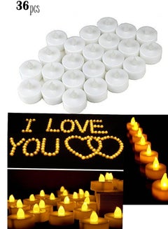 Buy Flameless Lights Kit 36 Pieces Flameless Candle Lights Battery Operated Lights in Saudi Arabia