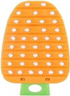 اشتري Carrot Shape Hanging Vegetable Brush Potato Scrubbing Brush Fruit Cleaner Kitchen Scrubber Easing Cleaning(orange) في مصر