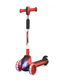 Buy Adjustable and foldable children's scooter with 3 LED light-up wheels, music and light, multi-colored, number of wheels: 3, suitable for ages 2 to 8 years. in Saudi Arabia