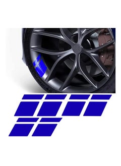 اشتري Wheel Rims Decal Stripes Reflective Car Stickers, for 18-21 Inch Decoration Accessories for Cars Trucks Vehicle Automobile (Blue 6 Pcs) في السعودية