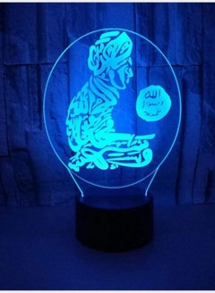 اشتري Multicolor Night Light Creative Character 3D Electronic Creative Table Lamp 3D Bedside Lamp Arab 3D Colorful Touch Multicolor Night Light في الامارات