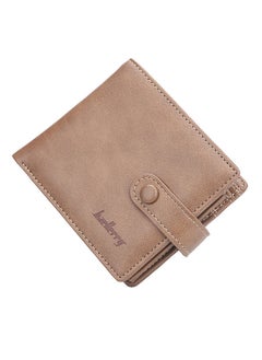 Buy PU Leather Business Money Clip Wallet Brown in UAE