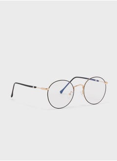 Buy Anti Blue  Lens Laptop Optic Round Glasses in UAE